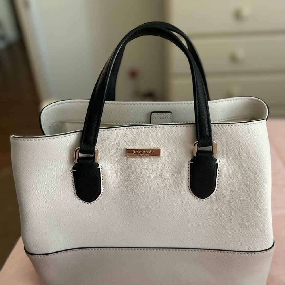 Kate Spade Black and Cream Satchel